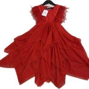 Lola + The Boys Red Layered Dress